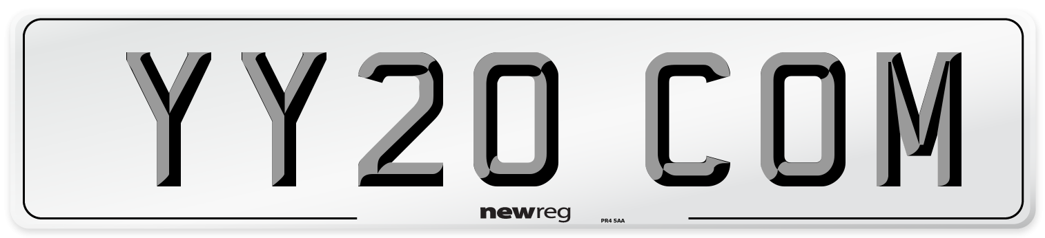 YY20 COM Number Plate from New Reg